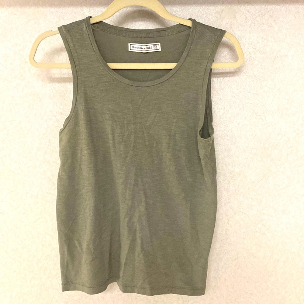 EUC; sage green; Abercrombie & fitch tank top; extra small
